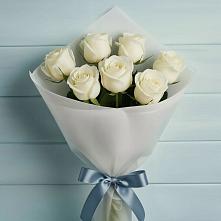 Букет 7 Белых роз Эдлесс Лав в Солослово
