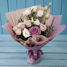 Букет цветов из:  Розы и Лизиантусы в Солослово