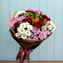 Букет цветов из:  Розы, Хризантемы и Альстромерии в Солослово