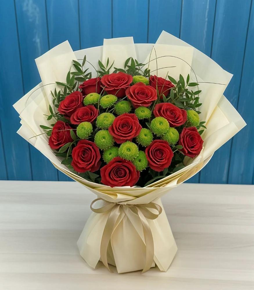 Букет цветов из: Розы и Хризантемы в Солослово